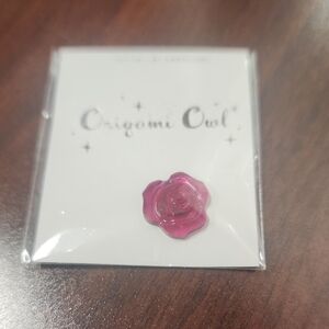 Origami Owl Pink Rose Necklace